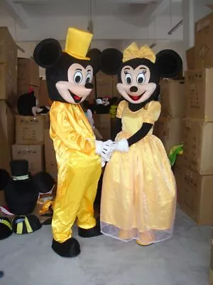 Wedding Mickey Mouse Minnie Mascot Costume Xmas Party Fancy Dress Adult Gift • $176.69