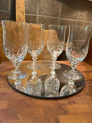 Vintage Set Of 4 Crystal Mikasa Versailles Iced Tea Glasses • $75