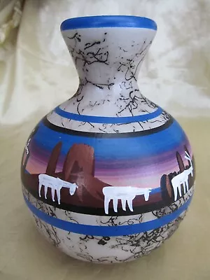 Authentic Navajo Native American Vase Horse Hair Pottery Signed Elsie Hand Made • £95