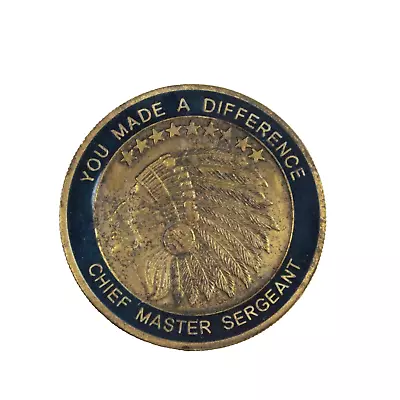 United States Air Force Usaf Chief Master Sergeant Challenge Coin Native • $19.95