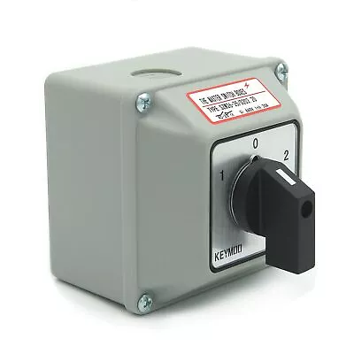 25A Rotary Changeover Switch With Exterior Box 3 Position 2 Phase 8 Terminals... • $26.63