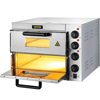 VEVOR Commercial Countertop Pizza Oven Electric Pizza Oven 14  Double Deck Pizza • $231.99