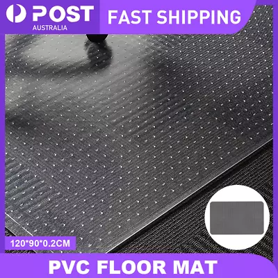 Chair Mat Carpet Floor Protectors PVC Home Office Room Computer Work Mats 120x90 • $29.39