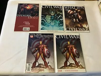 Lot Of 5 Marvel Civil War Comics F-VF 2006-08 • $14.50