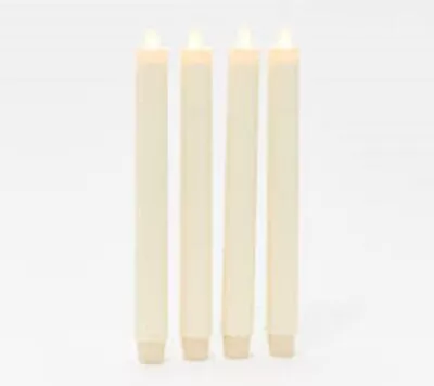 SALE Candle Impressions  White  Set Of (4) 9  Mirage Gold Tapers From QVC - BNIB • $31.99