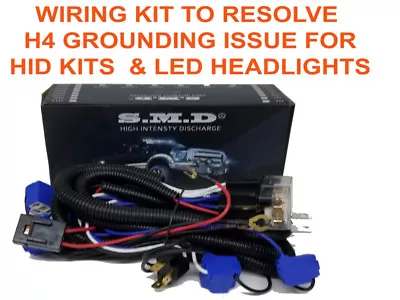 $18 • Buy H4 Headlight Relay Wiring Harness 2 Or 4 Headlamp  For Hid Or Led Installation 
