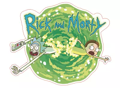Rick And Morty Portal Clear Decal Vinyl Sticker 49x60mm • $6.50