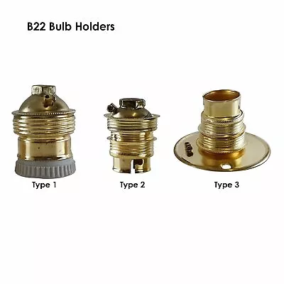 Lamp Holder B22 Bayonet Cap Lamp Holder Socket Unswitched Plain 10mm Conduit • £4.48