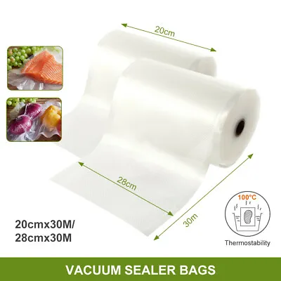 $20.89 • Buy Giant 8 X100'/11''x100' Rolls Vacuum Sealer Bags Food Saver Embossed Bags 30M 