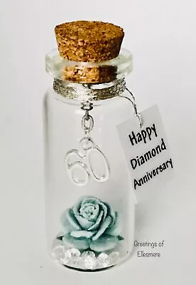 £4.99 • Buy Diamond 60th Wedding Anniversary Miniature Gift Keepsake Gift Present