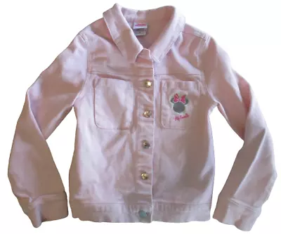 Disney Girls Denim Pink Jean Lightweight Jacket Minnie Mouse Exc Condition Sz 6 • $20.95