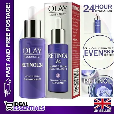 2 X Olay Retinol24 Night Serum With Retinol & Vitamin B3 40ml. Fragrance Free.  • £17.97