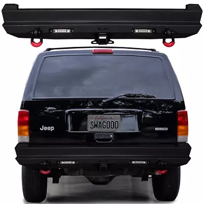 Vijay For Cherokee XJ 1984-2001 Steel Rear Bumper With 2×20W LED Lights • $319.99