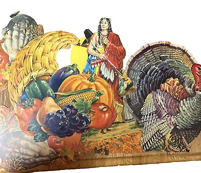 Vintage Thanksgiving Die Cut Lot Of 15 Turkey Pilgrims Autumn Harvest Pumpkin • $39.99