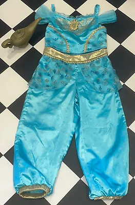 Girls Age 5-6 Years Princess Jasmine Disney Costume George With Toy Lamp. • £8.50
