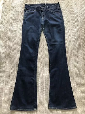 Vince Midnight Wash Dark Denim Flare Jeans Size 30 Damaged • $17.64