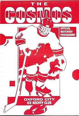 Ice Hockey Programme SPIRE OXFORD CITY STARS V CHELMSFORD CHIEFTAINS Mar 1991 • £2.20