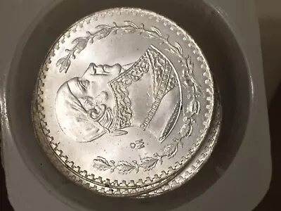 1965 Mexico  Silver One Peso Brilliant Uncirculated Coin • $7.15