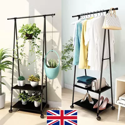 UK Heavy Duty Clothes Rail Rack Hanging Garment Display Stand Storage Shelf  • £9.89