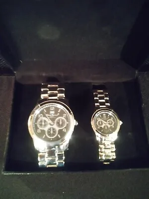 New Mark Naimer His & Hers Stainless Steel QUARTZ Watch Set- Water Resistant • $15