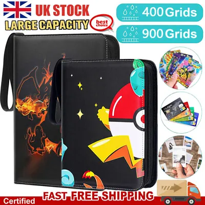 50 Pages Premium Pocket ZIP Card Binder/Folder Pokemon 900 Cards Album Collector • £10.85