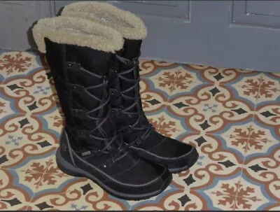 £34.99 • Buy Clarks Wave Walk /ladies Black Mid Calf / Winter Snow Boots  Size Uk 5