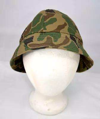 Frogskin Camo Bucket Hat VTG Jones Style Cap Camp Hunting Boonie Redneck M Duck • $19.99