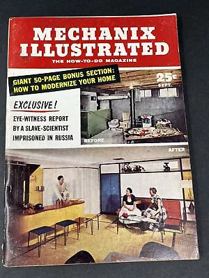 Mechanix Illustrated Magazine Sept 1955 Slave Scientist Imprisoned In Russia • $8.88