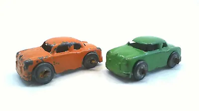 Lot Of 2 MANOIL Diecast Car Game Pieces Green Orange Barclay Automobile Vintage  • $7.99