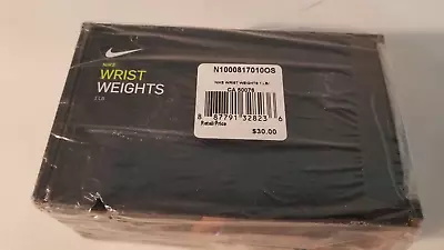 Nike Wrist Weights 1 LB Black Adjustable Sweat-Wicking. NIB • $19.88