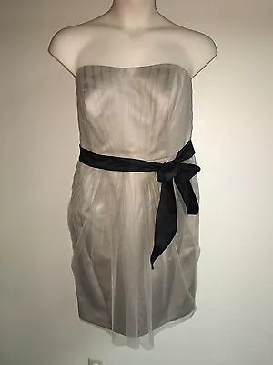 White By Vera Wang Dress Stone VW360161 Size 18 Strapless Tulle With Sash NWOT • $25.99