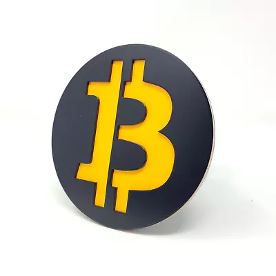 Hitch Cover 2  Receiver 4  Bitcoin Design Black Plug Crypto Truck Steel Tow • $19.96