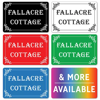 House Name Personalised Number Metal Sign Any Text Gift Home Wall Plaque Cottage • £5.49