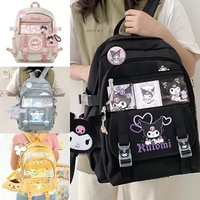 Melody Cinnamoroll Kuromi Purin Backpack Large Capacity Schoolbag Kid Gift Girl • $30.10