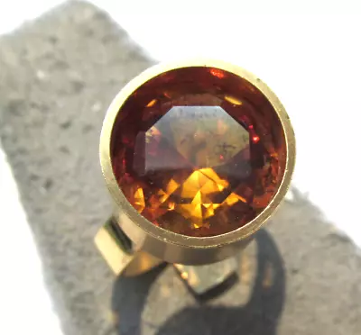 $1750 • Buy New Old Stock Madeira Citrine Ring 14k Gold Size 5.5  UNIQUE   MAKE OFFER