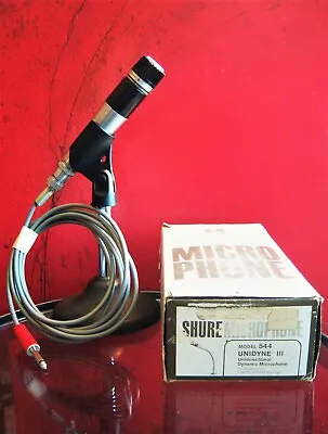 Vintage 1970's Shure 544 / 545 Dynamic Cardioid Microphone Low Z W Extras SM57 • $182.75