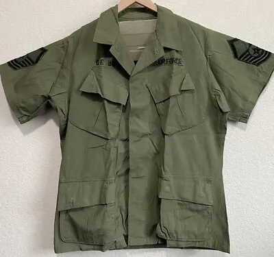 Vietnam USAF 1960s OD Jungle Jacket Coat Medium Sh Combat Tropical Short Sleeve • $78