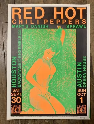 Frank Kozik - 1989 - Red Hot Chili Peppers Signed Concert Poster W/ Sprawl • $200