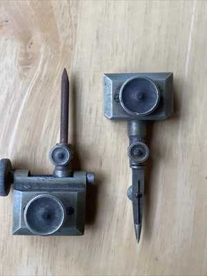 £12 • Buy Vintage Trammel Heads/Beam Compass Technical Drawing Tools