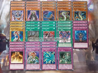 Yugioh Vennominaga The Deity Of Poisonous Snakes 40 Card Deck Venom Swamp Budget • $54.99