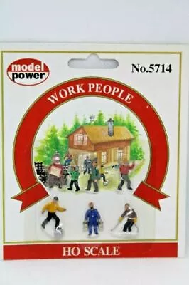 HO Scale MODEL POWER Figures Set #5714 - WORK PEOPLE - NOS • $6.50