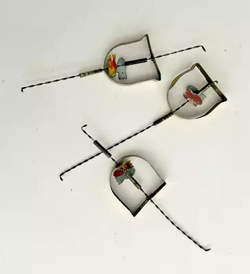 Set Of 3 Antique 1920's Tin  Shooting Gallery Carnival Target Duck Spinners • $18.50