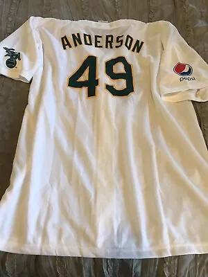BRET ANDERSON Oakland A's ATHLETICS Baseball SGA Replica XXL 2XL White Jersey • $25.49