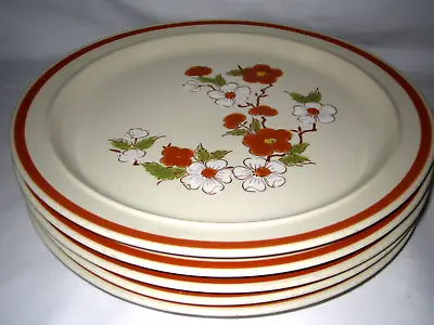 Vintage Newcor Stoneware Empress 113 Set Of 5 Dinner Plates 10 3/4  Japan • $38.99