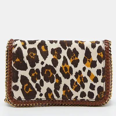 Stella McCartney Leopard Print Canvas And Faux Leather Falabella Crossbody Bag • $151.20