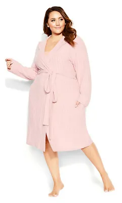 $35.99 • Buy CITY CHIC Hooded Robe - Blush / Dressing Gown - Sizes S & M - RRP $129.95  