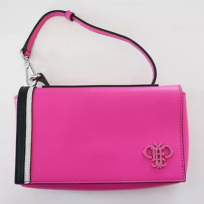 $790 NEW EMILIO PUCCI Fuchsia Pink Calf LEATHER MINI PILOT Baguette Bag Handbag • $552