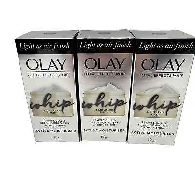 Olay Total Effects Whip  Anti Aging Active Moisturiser 0.3 Oz 10g Lot Of 3 • $14.97