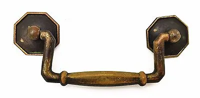 Solid Brass Antique Hardware Arts & Crafts Mission Bail Drawer Pull 4 Centers • $85