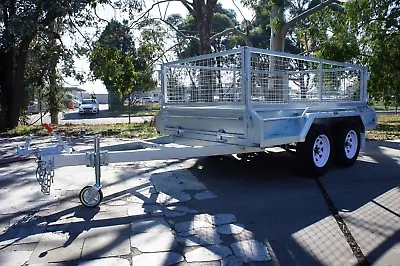 9x5 HOTDIP GALVANISED FULL WELDED HEAVY DUTY TANDEM TRAILER WITH 600MM CAGE • $3800